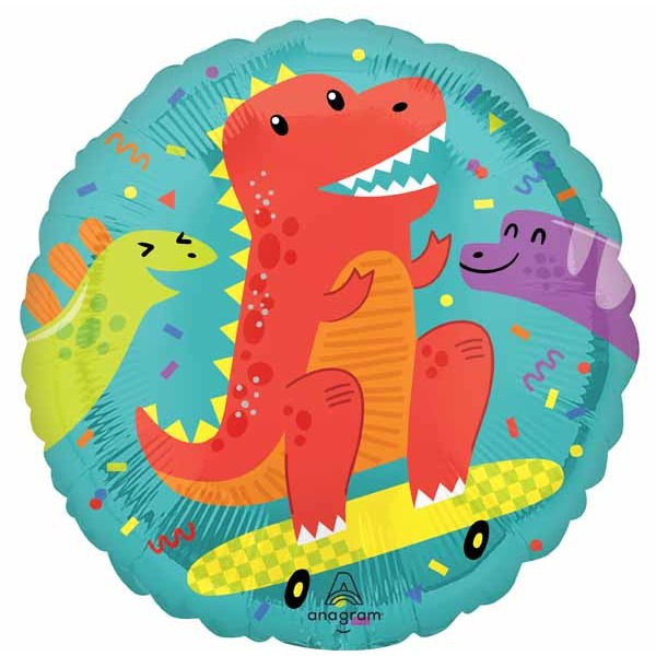 Cool Dinos 18-Inch Round Foil Balloon