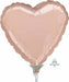 Rose Gold Heart Foil Balloon, 9 Inch
