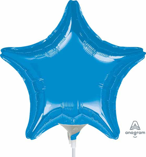 Blue Star Foil Balloon, 9 Inch