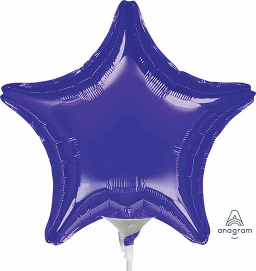Purple Star Foil Balloon, 9 Inch