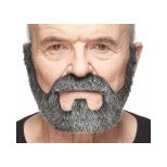 On Bail Salt and Pepper Moustache and Beard Set