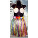 18-Inch Flower-Trim Hula Skirt with 36-Inch Waist