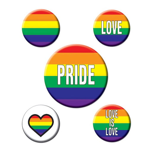 RAINBOW PARTY BUTTON ASST DESIGNS 5/CD