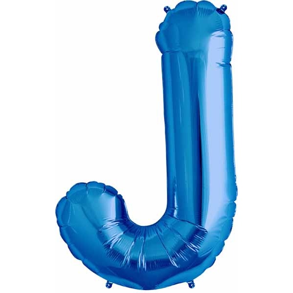 34-Inch Blue Letter J Balloon