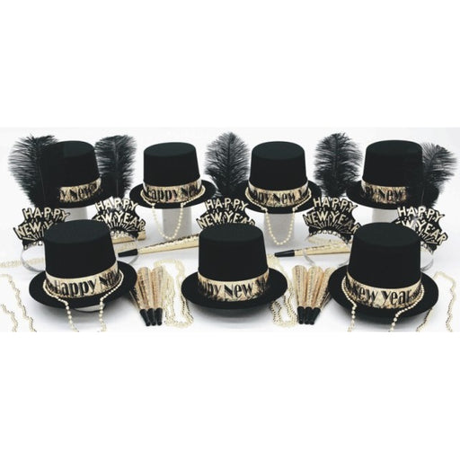 Gold Glitz New Year's Party Kit for 50 Guests