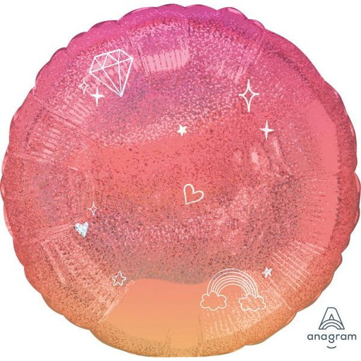 Sparkle 18-Inch Round Holographic Foil Balloon