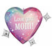Love You Mom Gems 28-Inch Shaped Foil Balloon