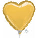 4-Inch Gold Heart Foil Balloon
