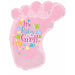 12-Inch Baby Girl Foot Mini Foil Balloon