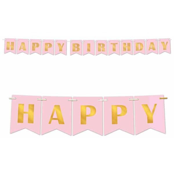Foil Happy Birthday Streamer, 6 Inches x 12 Feet