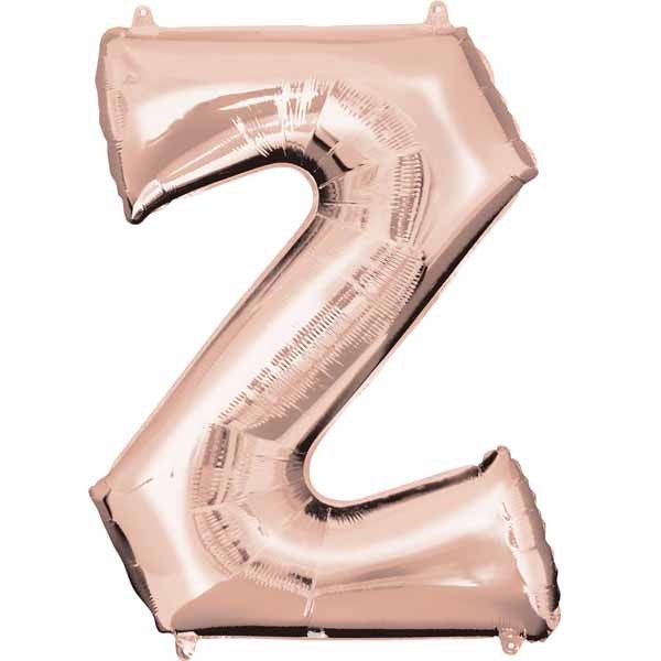Rose Gold Letter Z Balloon, 16 Inch