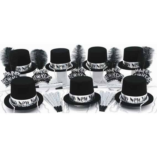 Silver Glitz New Year's Eve Party Kit for 50