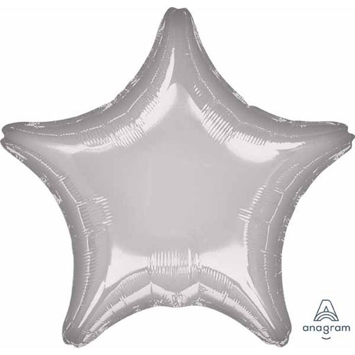 19-Inch Metallic Silver Star Foil Balloon