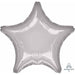 19-Inch Metallic Silver Star Foil Balloon