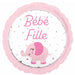 Bébé Fille Elephant 18" Round Foil Balloon