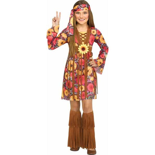 Flower Power Hippie Child Costume, Size 4/6