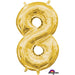 16-Inch Gold Number 8 Balloon