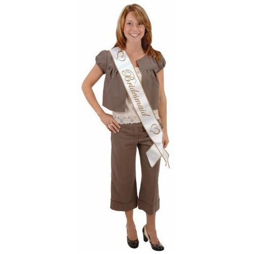 Bridesmaid Satin Sash, 1 Count