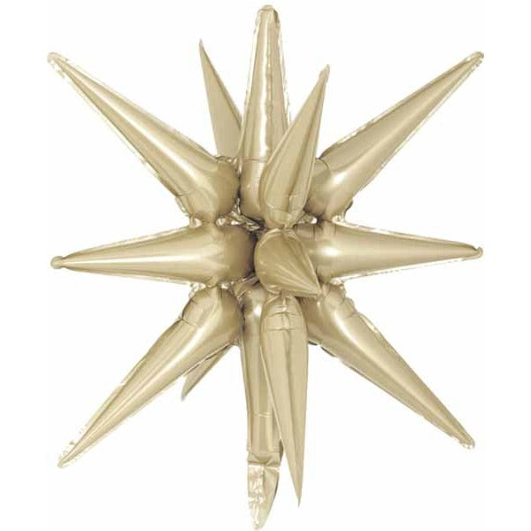 DecoChamp Champagne Starburst Foil Balloon, 22 Inch