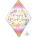 Boho Gem Anglez Happy Birthday Foil Balloon