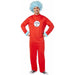 Dr. Seuss Thing Jumpsuit Costume with Wig, Adult Medium