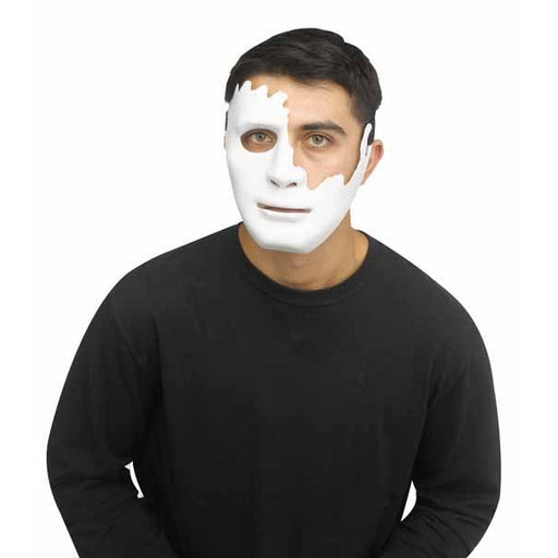 White Cracked Half Mask