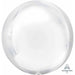 White Orbz Foil Balloon, 16 Inch