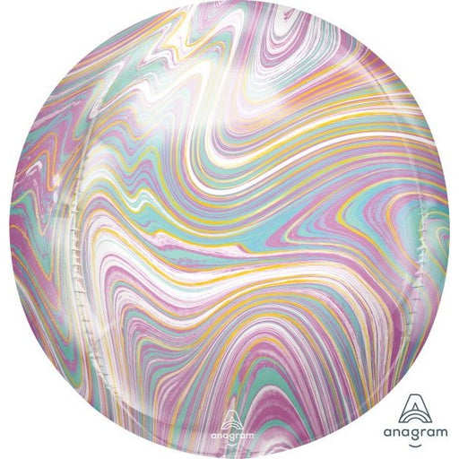 Pastel Marblez Orbz 16-Inch Foil Balloon