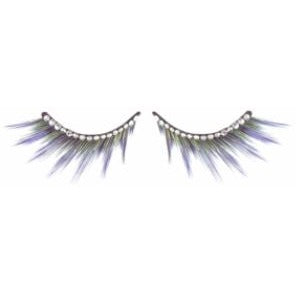 Blue and Green Rhinestone False Eyelashes