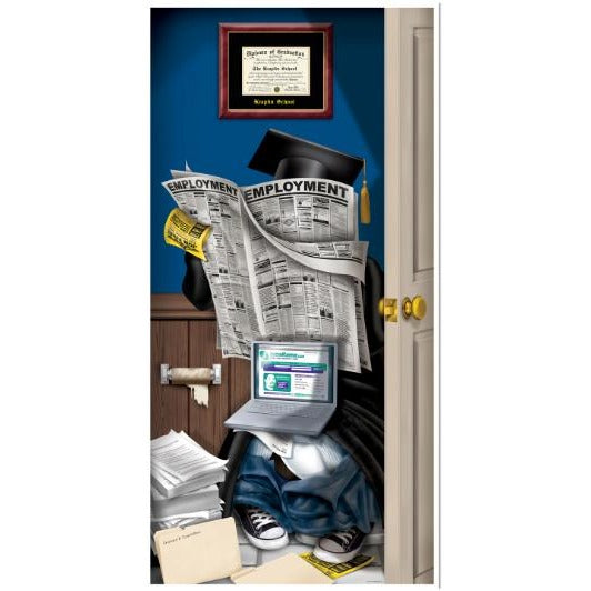 Graduate Restroom Door Cover, 30 Inches x 5 Feet