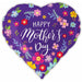 Purple Heart Mother's Day Foil Balloon, 18 Inch
