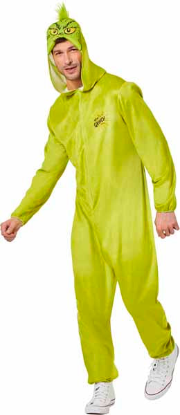 The Grinch Adult Jumpsuit Costume, Medium