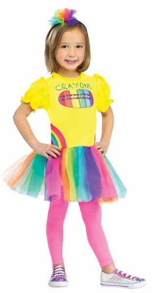 Color Me Cutie Crayon Box Toddler Costume, 3T/4T