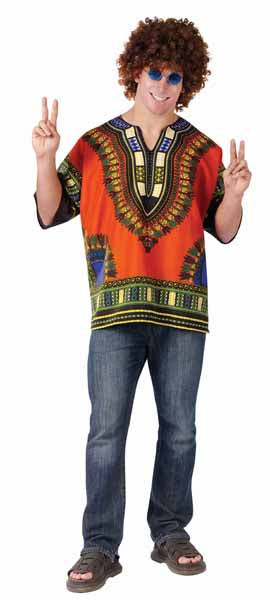 Adult Dashiki Hippie Costume Shirt