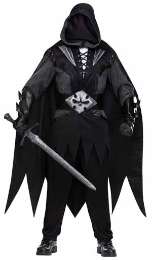 Evil Knight Adult Costume with Cape and Hood