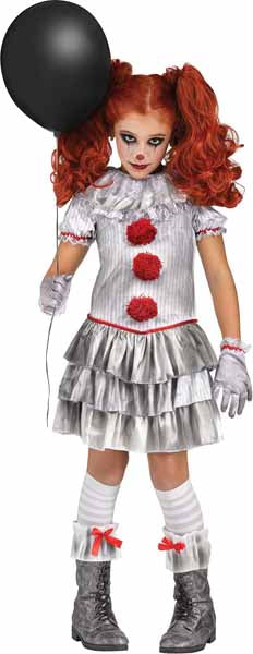 Carnevil Clown Girls' Costume, XL (14-16)