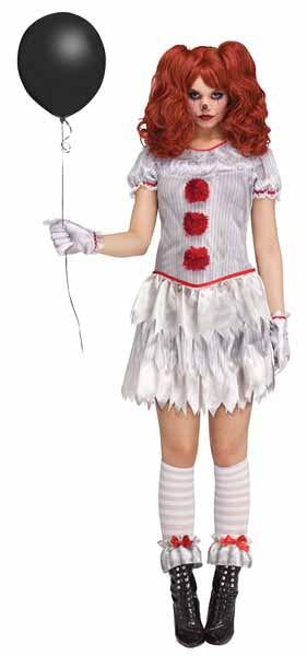 Carnevil Clown Women's Adult Costume, Size 12-14