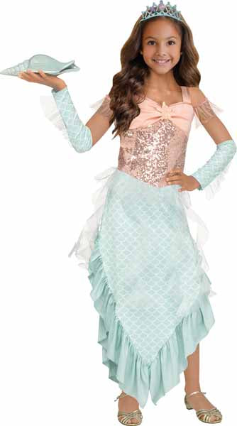 Déguisement de sirène magique pour enfant, grande taille