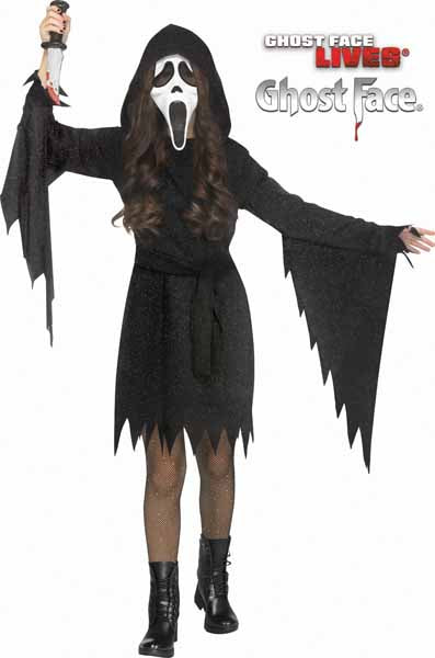Glitter Ghost Face Child Costume, Large 12/14