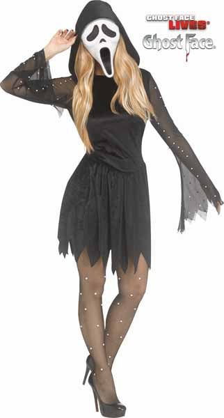 PEARL VELOUR GHOST FACE ADULT 10/14
