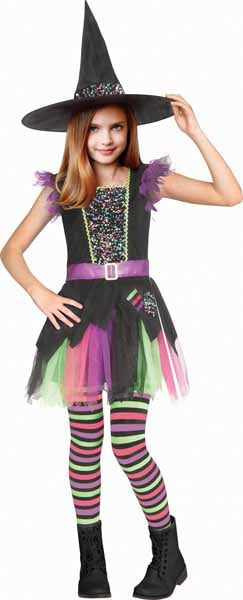 Rainbow Witch Child Costume