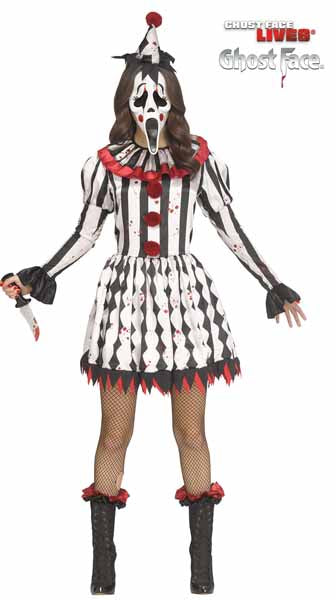 Harlequin Ghost Face Adult Costume, Medium 8/10