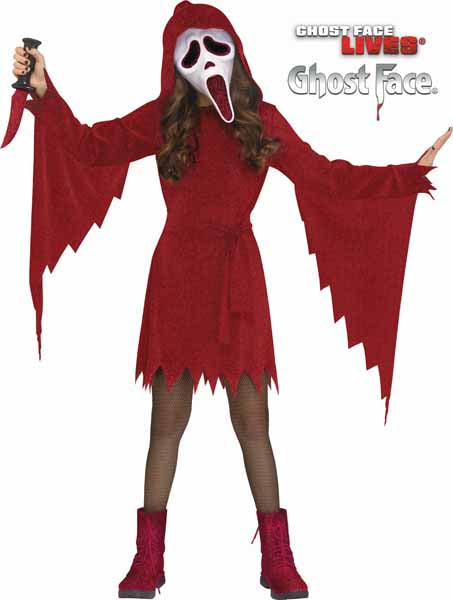 Crimson Ghost Face Child Costume, Size 12/14