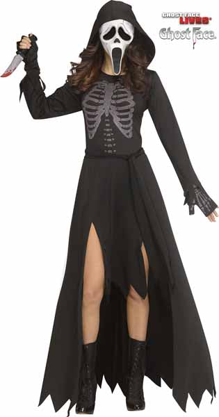 Skele-Stone Ghost Face Adult Costume, Large 12/14