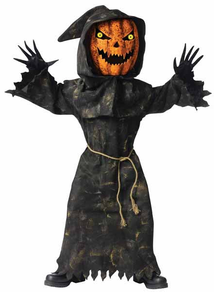 Bobble Head Pumpkin Child Costume, Medium 8-10