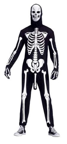 Skele-Boner Adult Skeleton Costume, One Size