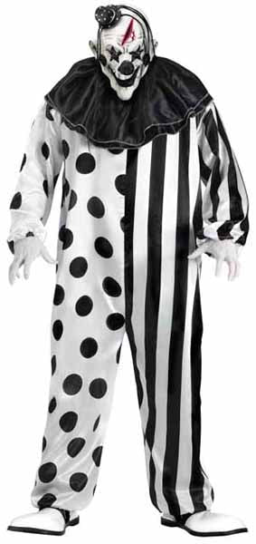 Killer Clown Adult Costume with Mask, One Size