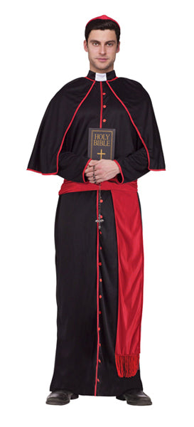 Adult Cardinal Costume with Cassock, Sash and Skull Cap