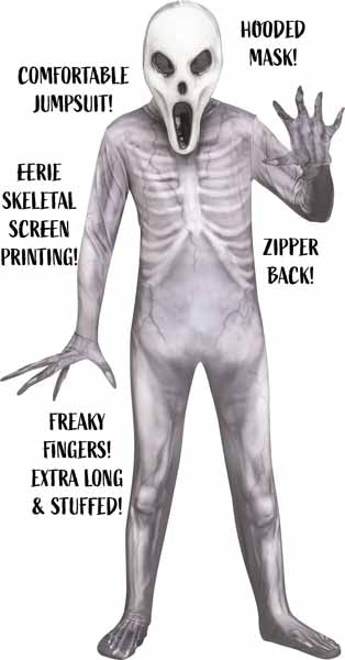 ALIEN INVADER CHILD COSTUME GREY MEDIUM
