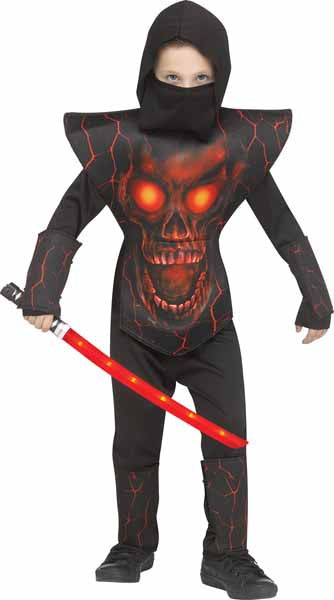 Red Demon Ninja Child Costume, Medium